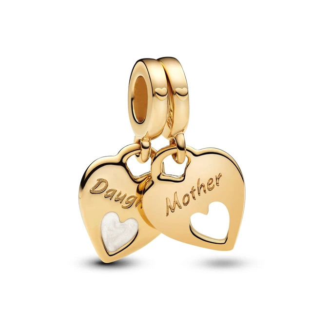 Alt view image 2 of 2 - Pandora Moments Double Heart Split Dangle Charm