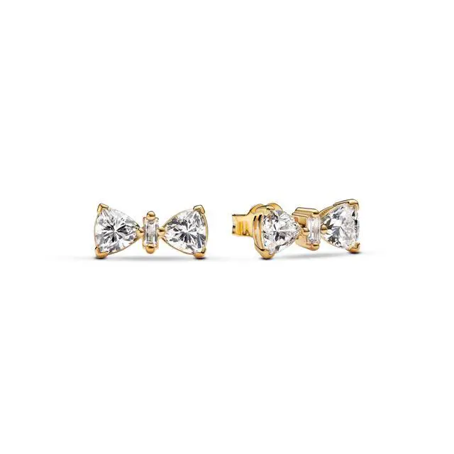 Alt view image 2 of 2 - Pandora Timeless Sparkling Bow Stud Earrings