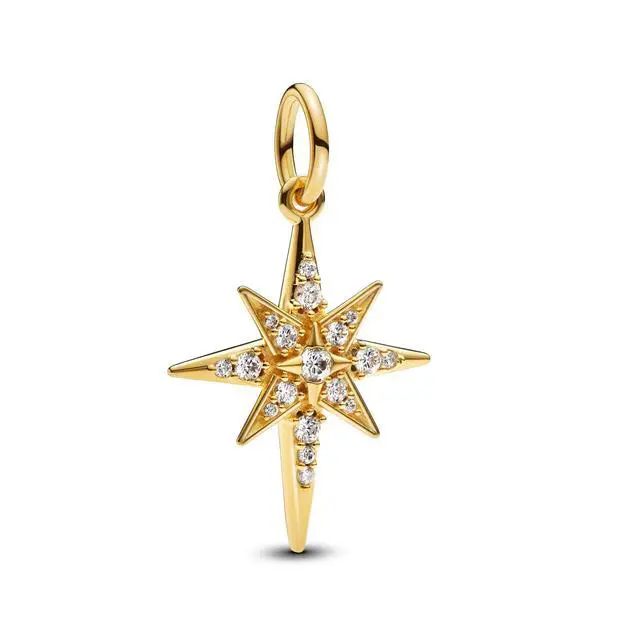Alt view image 2 of 2 - Pandora Moments Sparkling North Star Dangle Charm