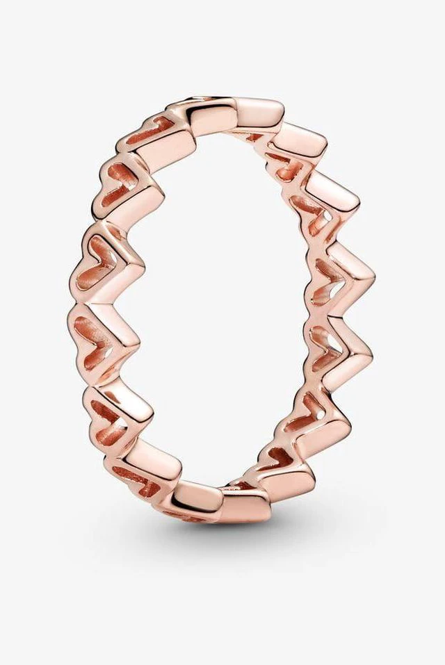 Alt view image 2 of 2 - Pandora Rose Freehand Hearts Ring