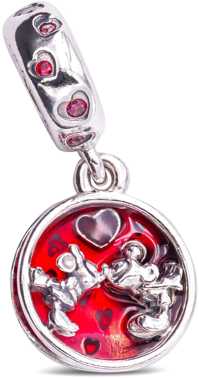 Alt view image 3 of 3 - Pandora Disney x Mickey & Minnie Mouse Love & Kisses Dangle Charm -