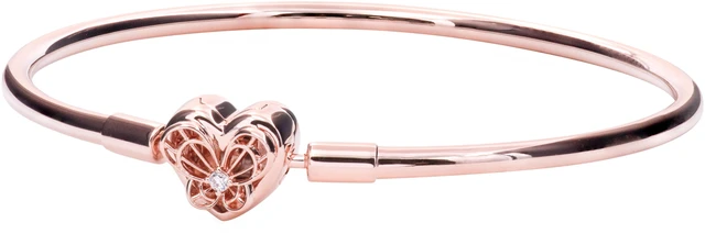 Alt view image 2 of 2 - Pandora Moments Heart & Butterfly Bangle