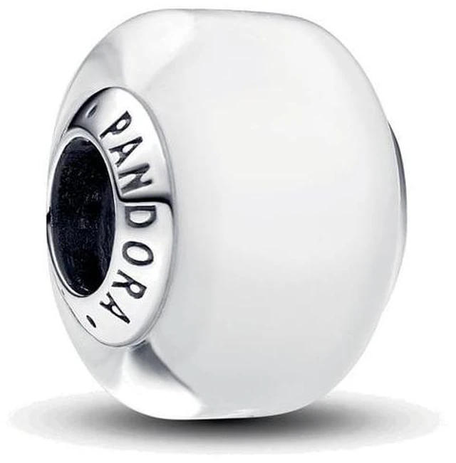 Alt view image 2 of 2 - Pandora White Mini Murano Glass Charm