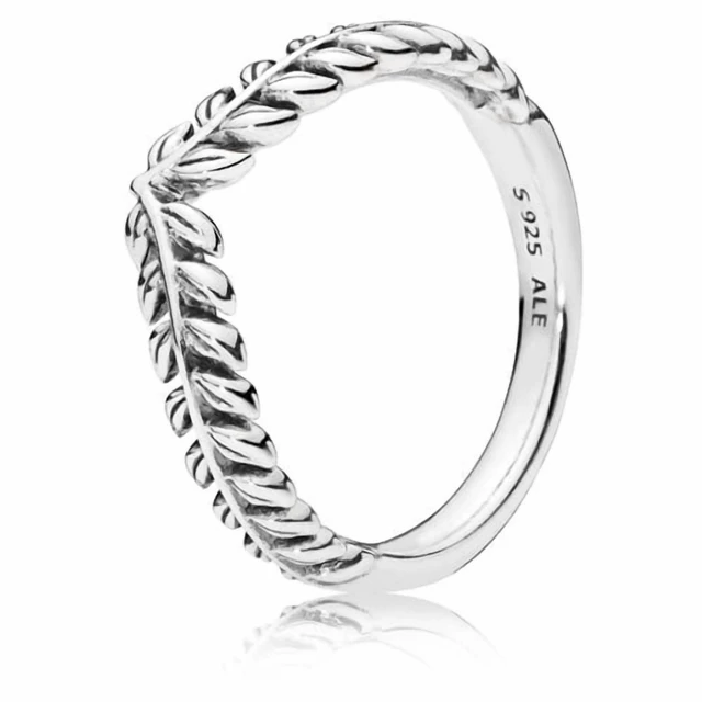 Alt view image 2 of 2 - Pandora Wheat Grains Wishbone Ring Sterling Silver Women's Jewelry Size 50