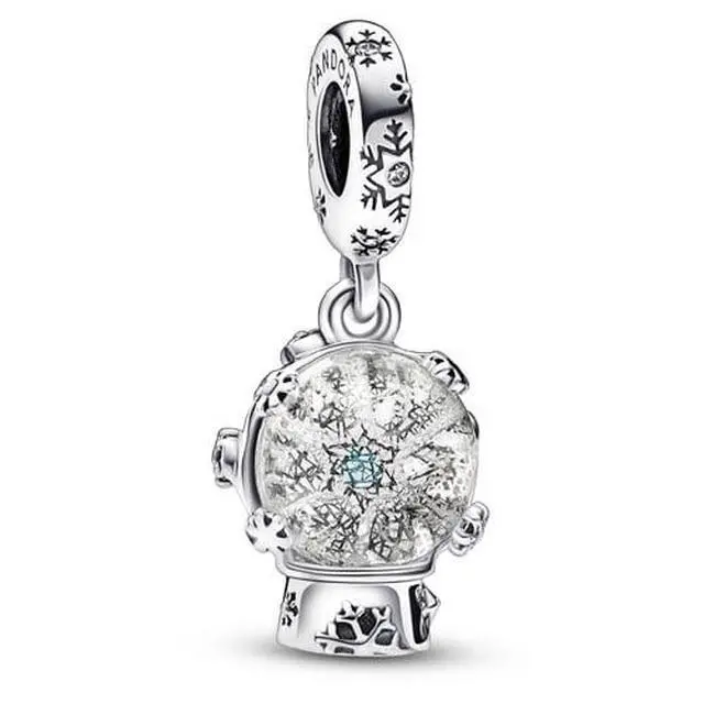 Alt view image 2 of 2 - Pandora Snowflake Snow Globe Dangle Charm