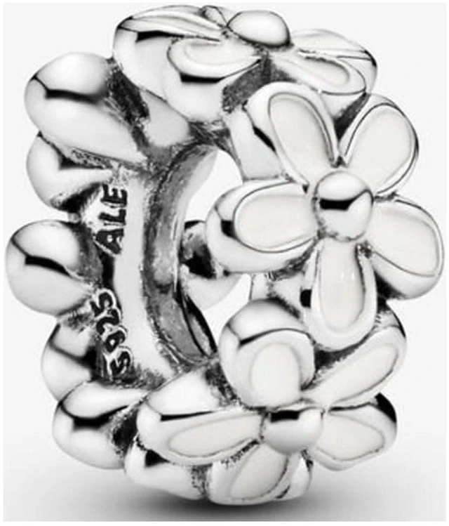 Alt view image 3 of 3 - PANDORA Darling Daisies Spacer - White Enamel -