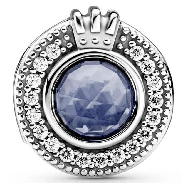 Alt view image 2 of 2 - PANDORA Sparkling Blue Crown O charm