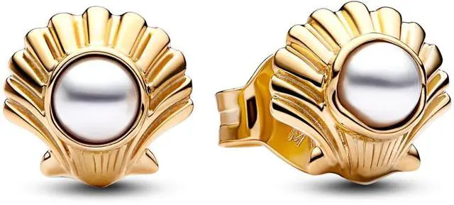 Alt view image 3 of 3 - Pandora Disney The Little Mermaid Seashell Stud Earrings