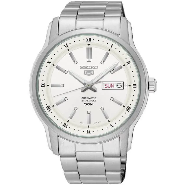 Alt view image 6 of 6 - Seiko 5 Automatic White Dial SNKP09 SNKP09K1 SNKP09K Men's Watch