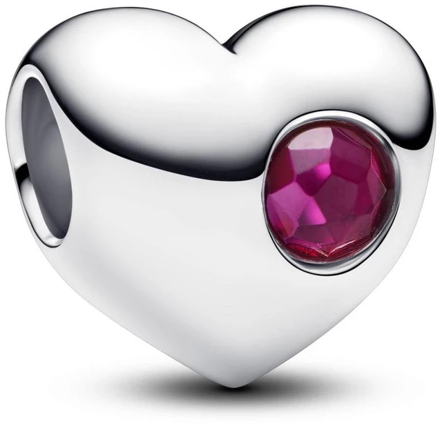 Alt view image 2 of 2 - Pandora Engravable True Red Stone Heart Charm