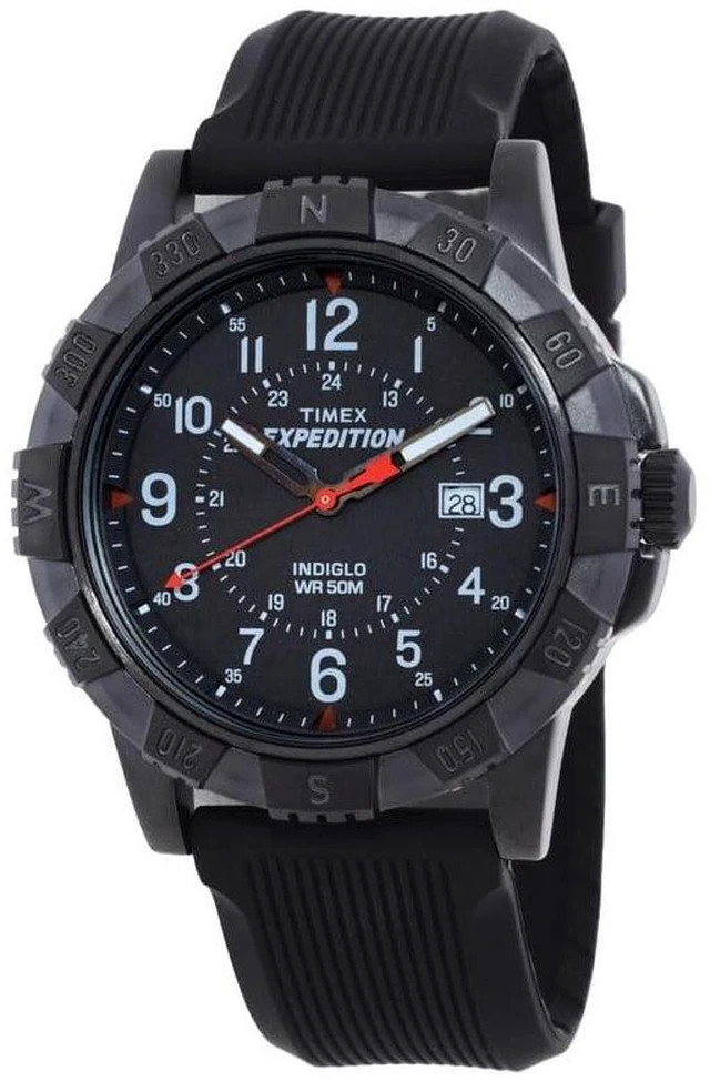 Alt view image 2 of 2 - Timex Expedition Ridge 41mm Black Dial Black Silicone Strap Mens Watch