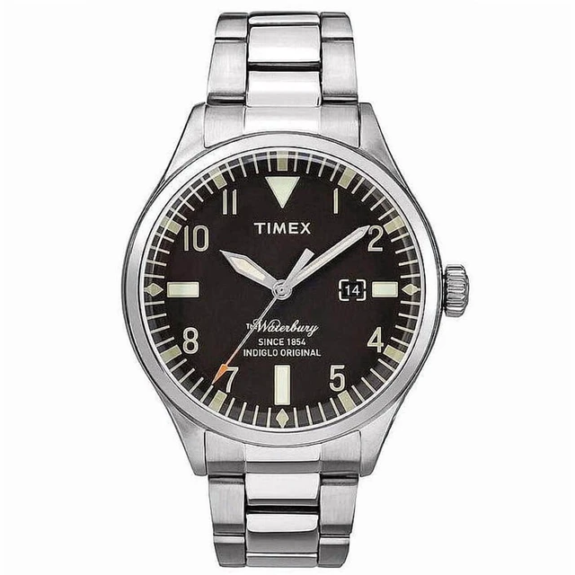 Alt view image 2 of 2 - Timex Waterbury Traditional 3-Hand Black Dial Stainless Steel Mens Watch