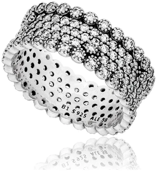 Alt view image 2 of 2 - PANDORA Ring in sterling silver with pave-set clear CZ