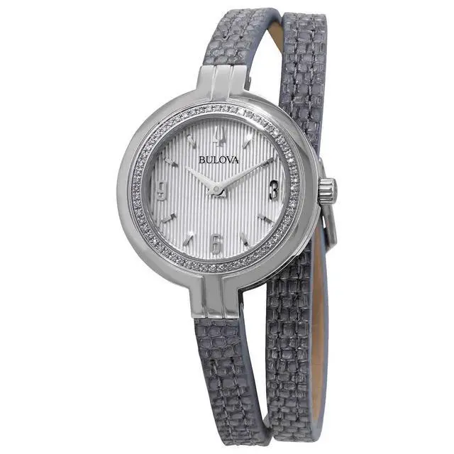 Alt view image 3 of 3 - Bulova Rhapsody Leather Double Wrap Ladies Watch