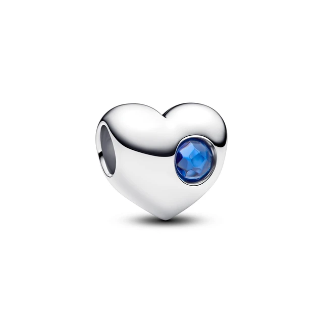 Alt view image 2 of 2 - Pandora Engravable Blue Stone Heart Charm