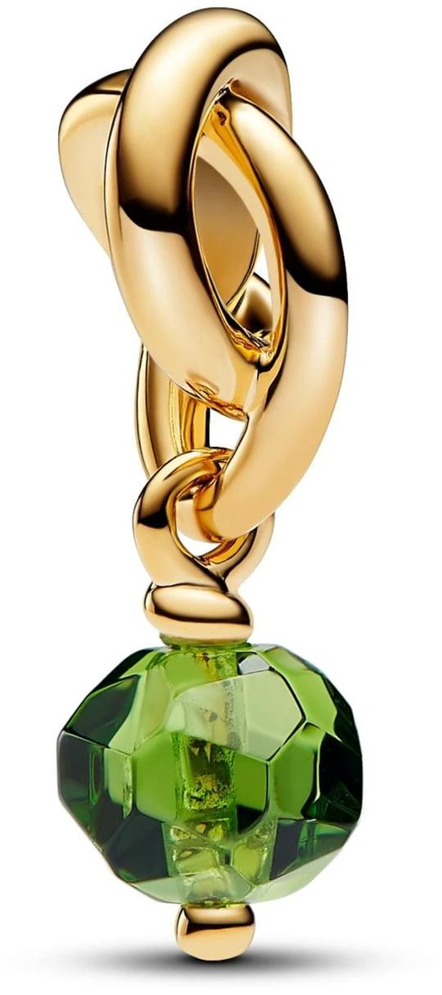 Alt view image 2 of 2 - Pandora Moments Faceted Spring Green Eternity Circle Dangle Charm