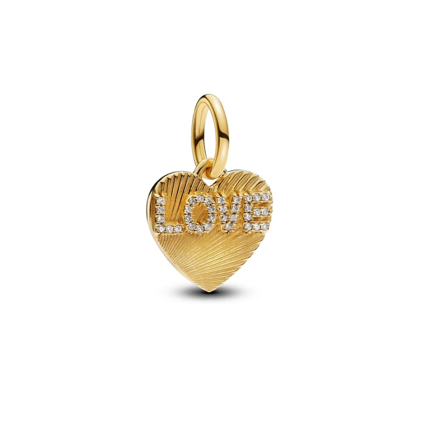Alt view image 2 of 2 - Pandora Moments Engravable Love Heart Dangle Charm