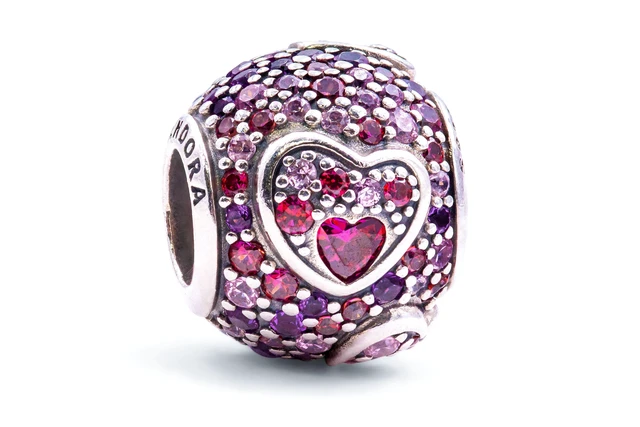 Alt view image 3 of 3 - PANDORA Asymmetric Hearts of Love Charm