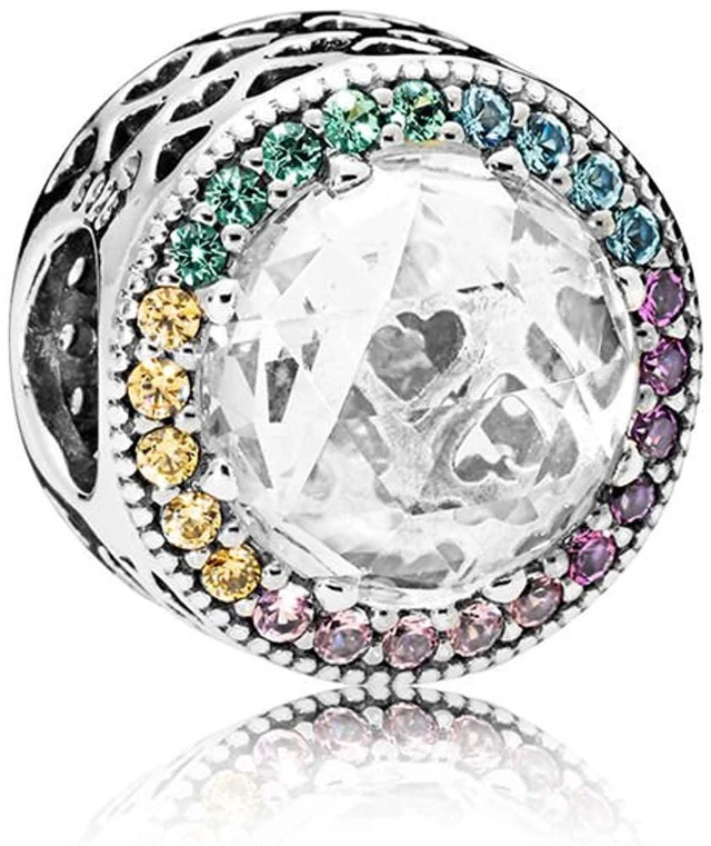Alt view image 2 of 2 - Pandora Multi-Color Radiant Hearts Charm -