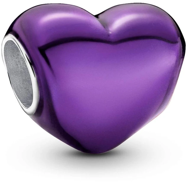Alt view image 2 of 2 - Pandora Metallic Purple Heart Charm
