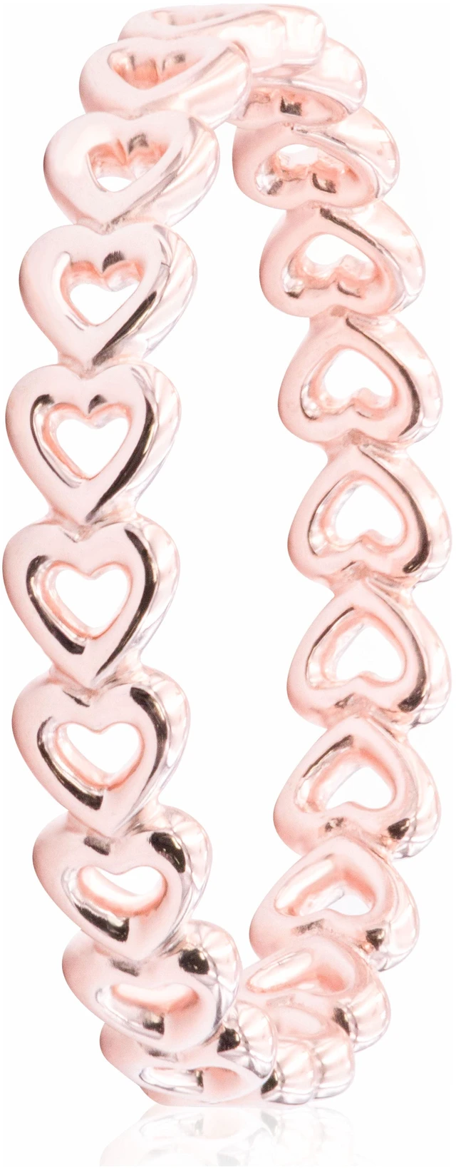 Alt view image 2 of 2 - Linked Love Ring in Pandora Rose - Size 54