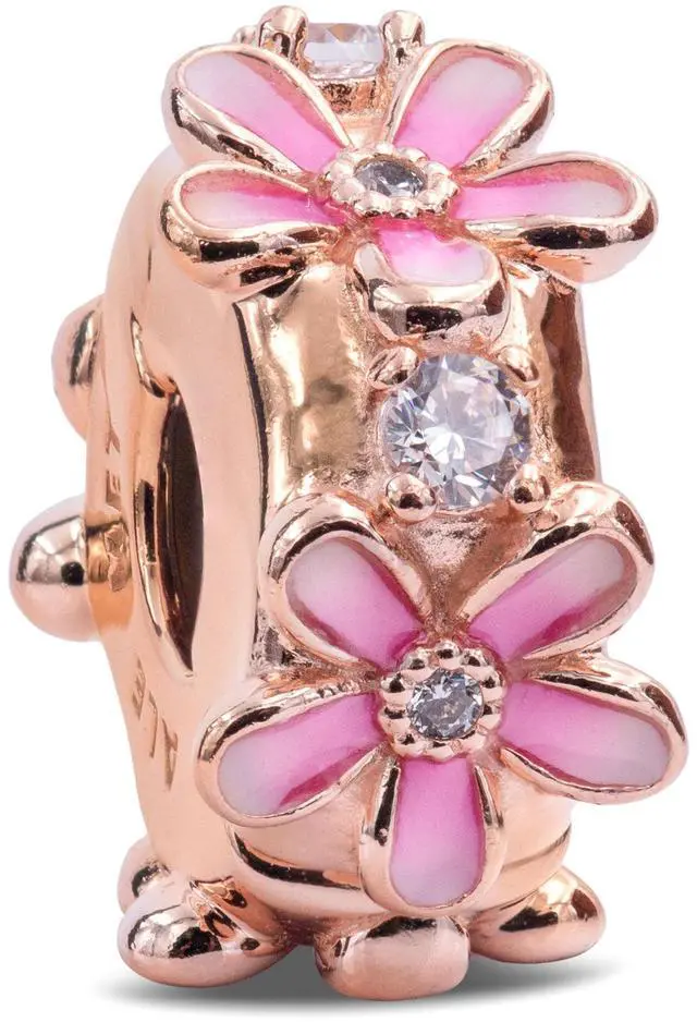 Alt view image 2 of 2 - Pandora Pink Daisy Spacer Clip Charm
