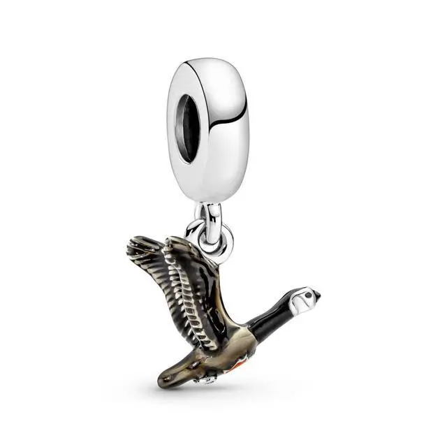Alt view image 3 of 3 - PANDORA Canadian Goose & Maple Leaf Dangle Charm