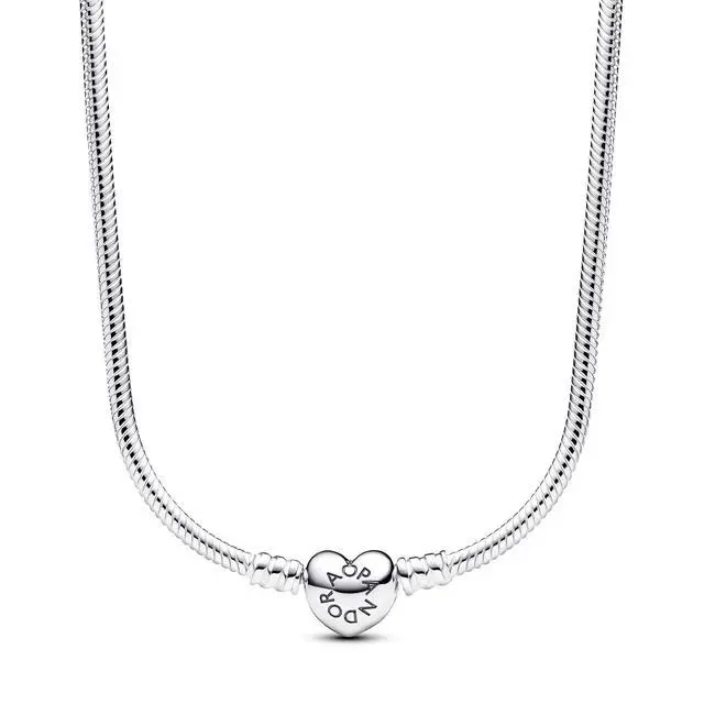 Alt view image 2 of 2 - Pandora Moments Heart Clasp Snake Chain Necklace