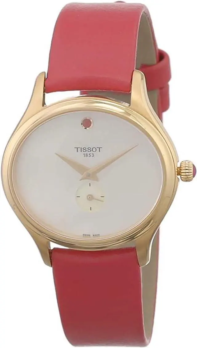 Main image of Tissot T-Lady Bella Ora Mother of Pearl Dial Red Leather Strap Womens Watch