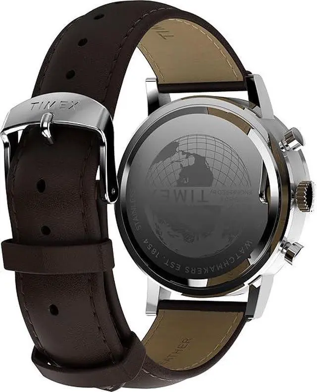 Alt view image 2 of 3 - Timex Midtown 40mm Chronograph Leather Mens Watch