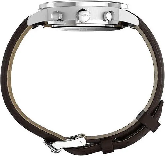 Alt view image 3 of 3 - Timex Midtown 40mm Chronograph Leather Mens Watch