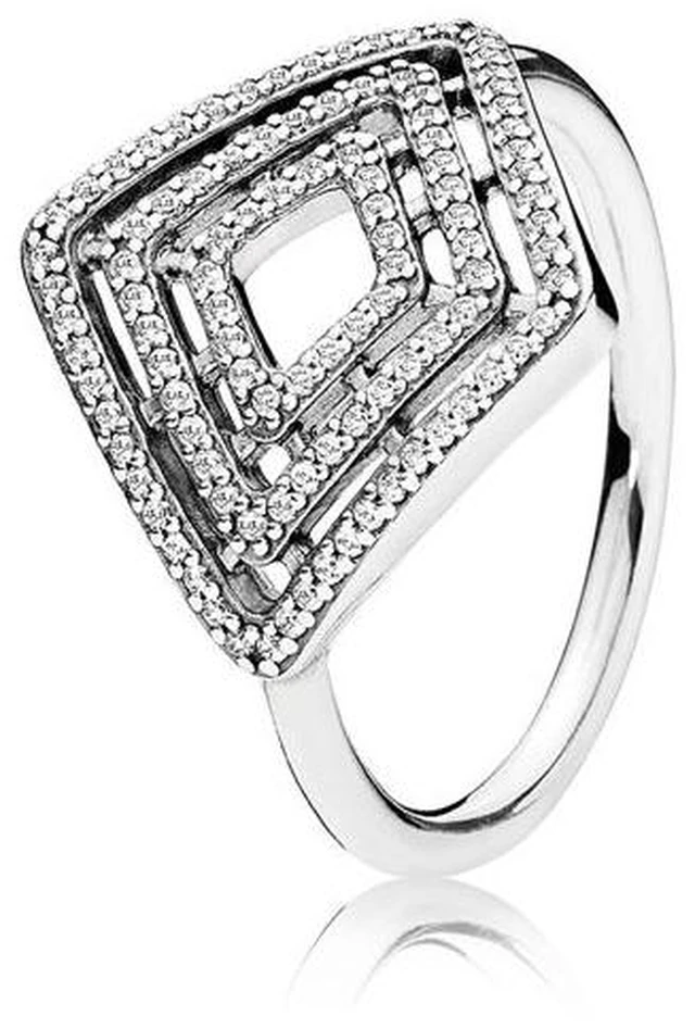 Main image of PANDORA Geometric Lines Ring - Clear CZ