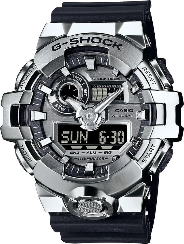 Alt view image 6 of 8 - Casio G-Shock Silver Dial Quartz Sports 200M Men's Watch GM-700-1A