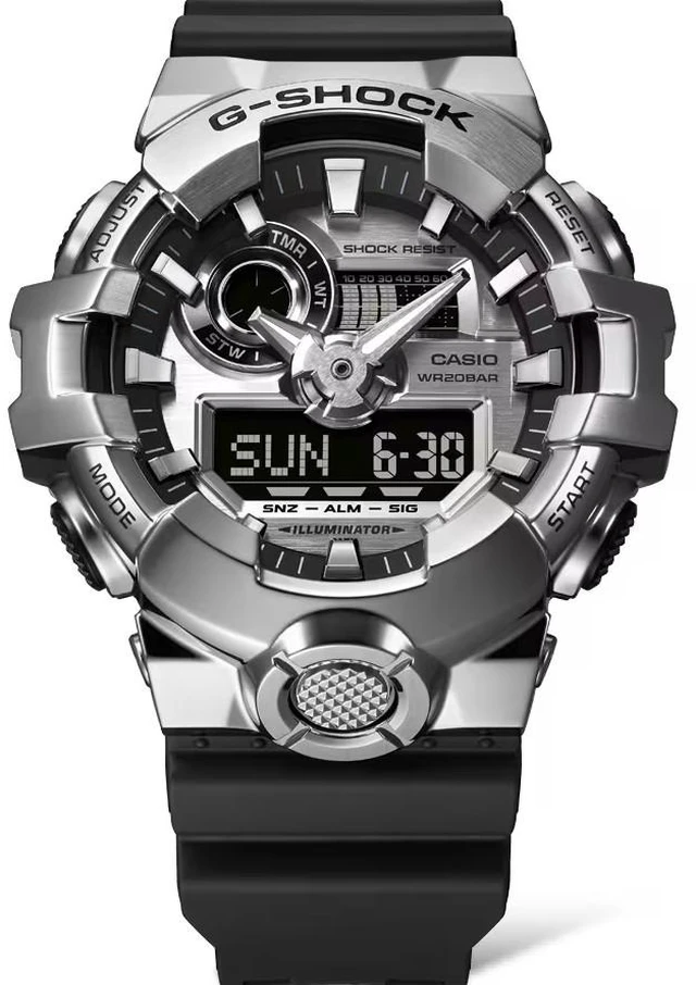 Alt view image 8 of 8 - Casio G-Shock Silver Dial Quartz Sports 200M Men's Watch GM-700-1A