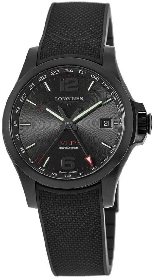 Main image of Longines Conquest V.H.P. GMT 41mm Black Dial Rubber Mens Watch