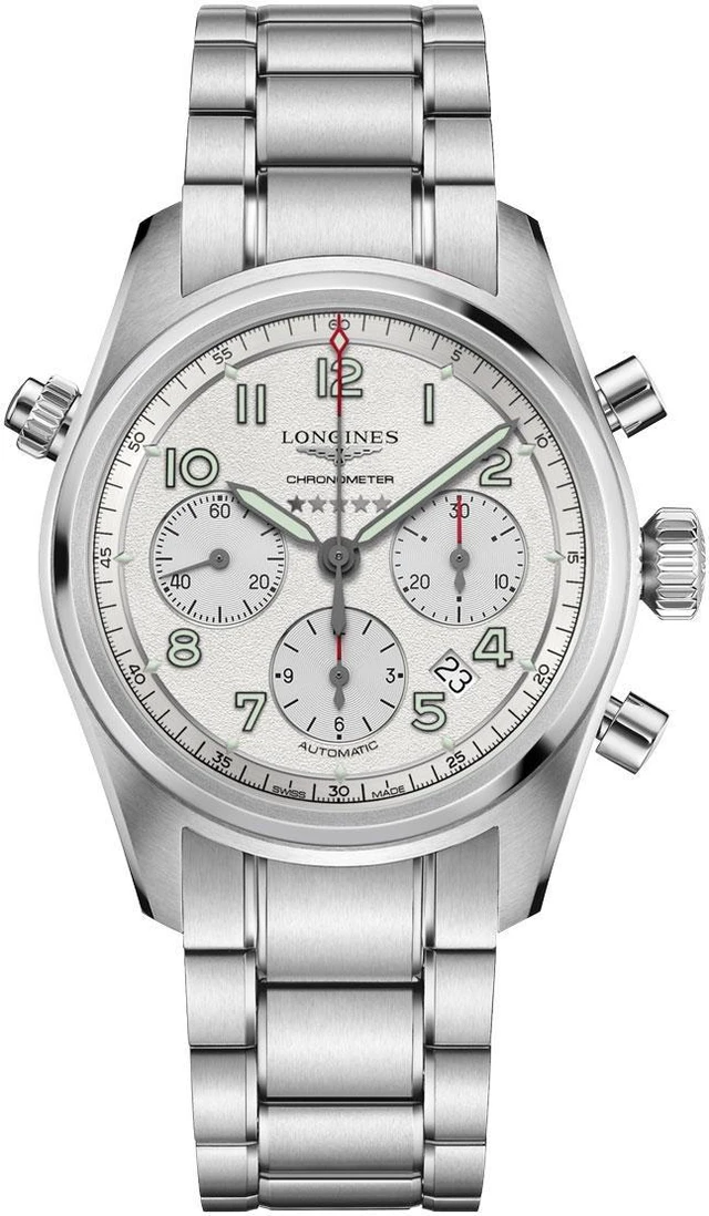 Main image of Longines Spirit Chronograph Automatic Silver Dial Stainless Steel Mens Watch