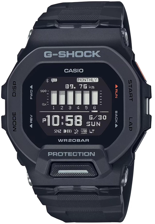 Alt view image 10 of 10 - Casio GBD2001 G-Shock Mens Black Sports Watch