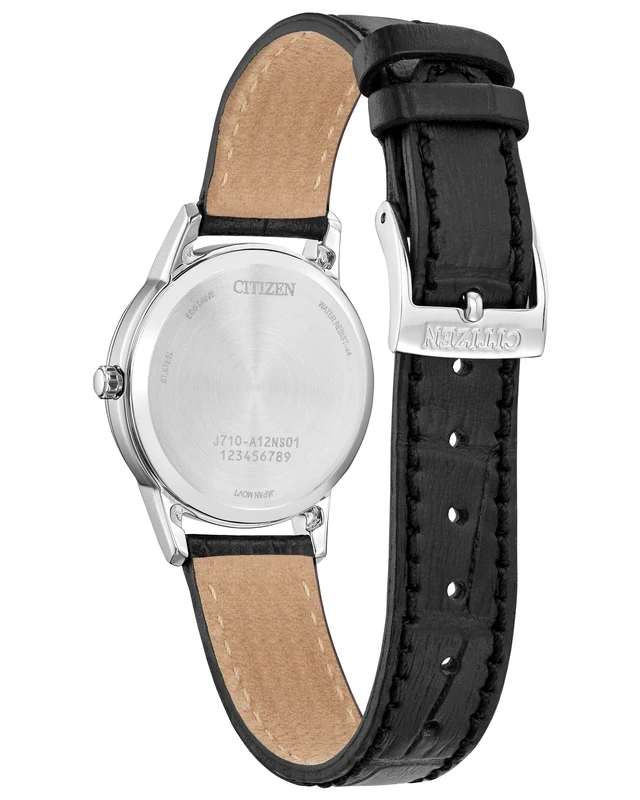 Alt view image 3 of 3 - Citizen Classic Eco-Drive Leather Ladies Watch