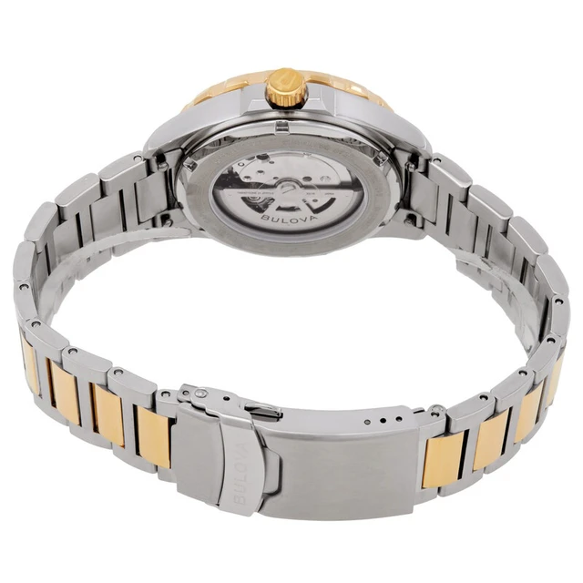 Alt view image 3 of 3 - Bulova 98B467 Mens Marine Star Series B Automatic Watch - Two-Tone/Green