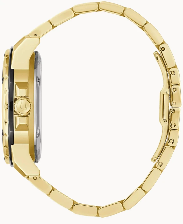 Alt view image 9 of 9 - Bulova Marine Star Mens Gold PVD Stainless Steel Automatic Watch 98A273