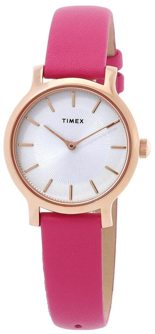 Main image of Timex Transcend 31mm Silver Dial Pink Leather Ladies Watch