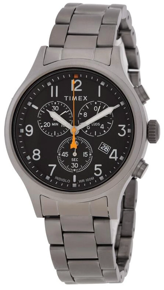 Main image of Timex Allied Chronograph 42mm Black Dial Gunmetal Mens Watch