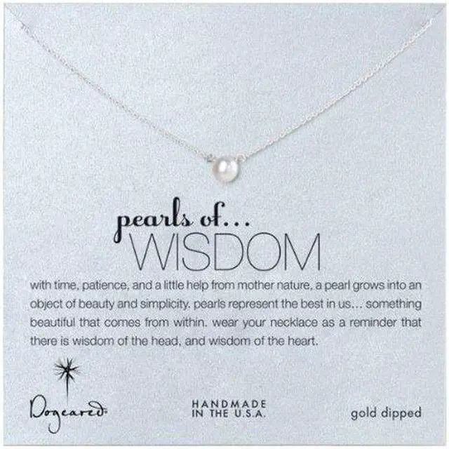 Main image of Dogeared PS1021 Pearls of Wisdom White Pearl Sterling Silver Necklace