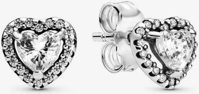 Main image of PANDORA Elevated Heart Stud Earrings -