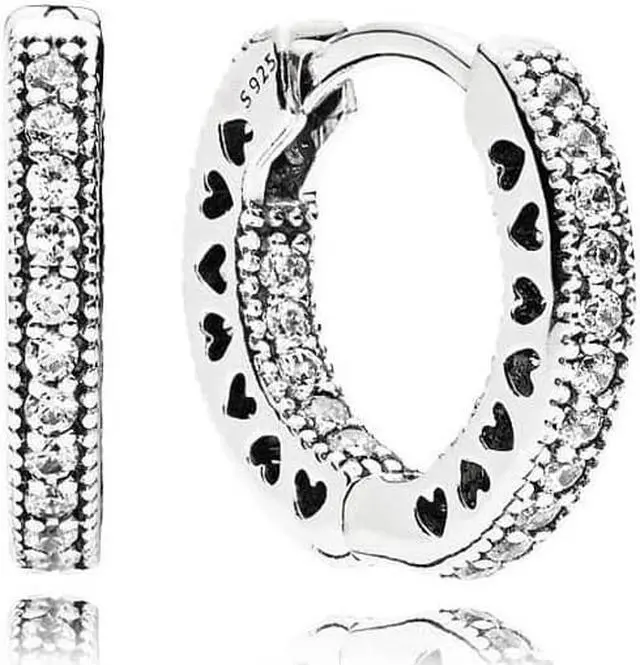 Main image of PANDORA Hearts of PANDORA Hoop Earrings -