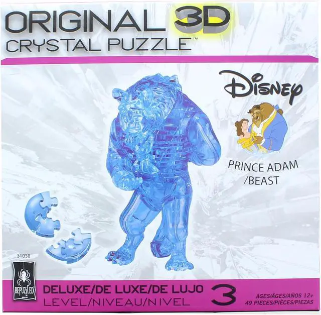 Alt view image 3 of 8 - Disney The Beast 49 Piece 3D Crystal Jigsaw Puzzle