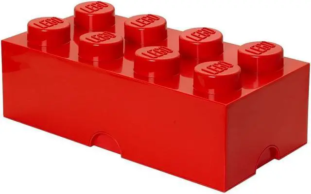 Alt view image 4 of 5 - LEGO Storage Brick 8 - Red