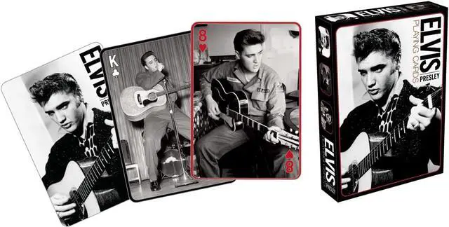 Main image of Elvis Presley Black & White Playing Cards | 52 Card Deck + 2 Jokers