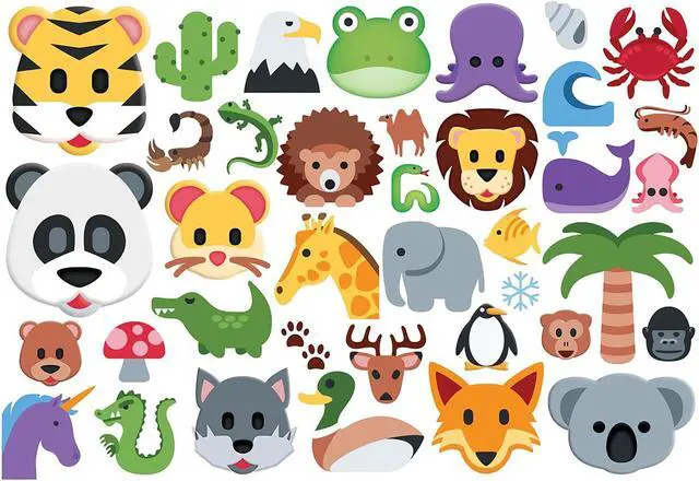Alt view image 2 of 7 - Emoji Puzzle Wildlife Animals 100 Piece Jigsaw Puzzle