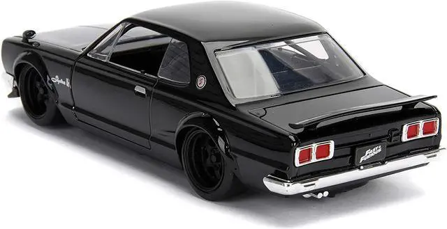 Alt view image 7 of 9 - Brian's Nissan Skyline 2000 GT-R Black from "The Fast and the Furious" Movie 1/24 Diecast Model Car by Jada